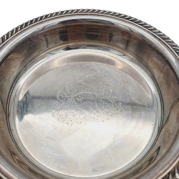 VTG Webster Wilcox Fine Quality Silverplate Bowl 6" W 1" T Key Dish 100 yr Anniv - Picture 5 of 6
